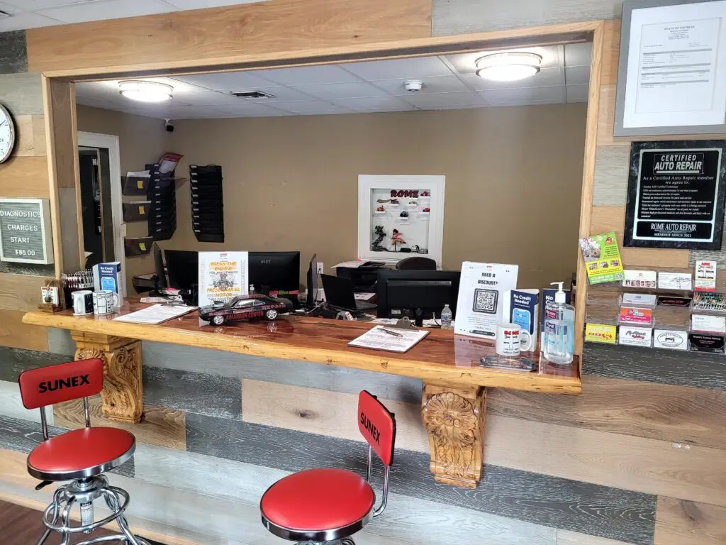 Lobby of Rome Auto Repair